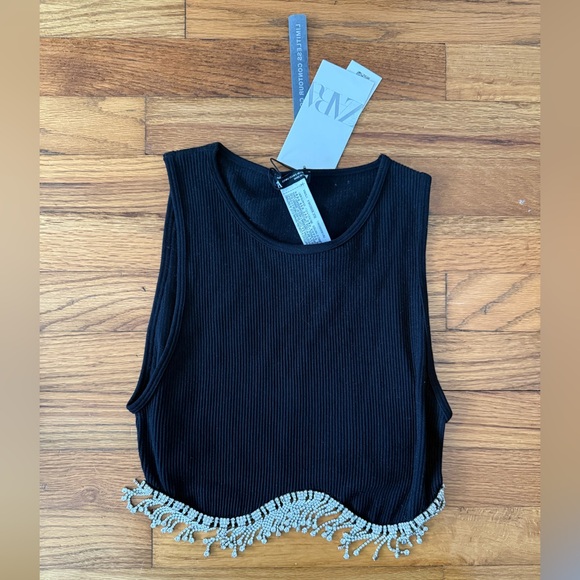 Zara Seamless Rhinestone Top Size M-L - Picture 5 of 7